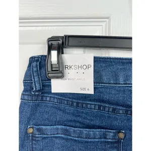 WORKSHOP Republic Jeans Size 6 Dark Blue High Rise Cuffed Skinny Ankle Stretch thumbnail 7