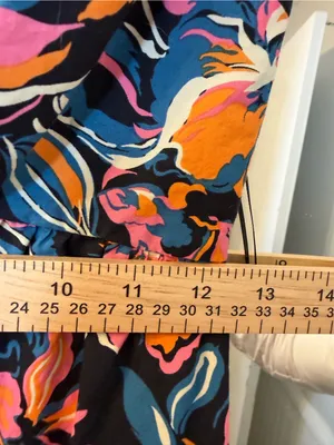 French Connection Black Maxi Dress with Pink & Orange Floral Print thumbnail 6