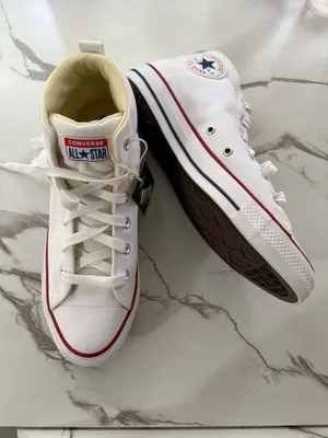 Converse Chuck Taylor All Star High Top White Canvas Sneakers – Classic Unisex Shoes NWT thumbnail 4