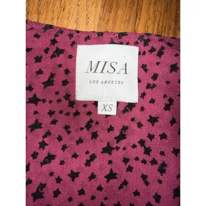 MISA Size S Body‎ Suit Star Blouse Maroon Black thumbnail 3