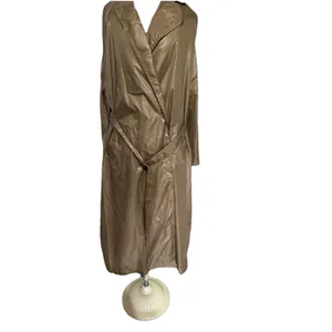 THE TOTES COAT Tan Button Up Midi Water Repellent Vintage Style One Size thumbnail 9