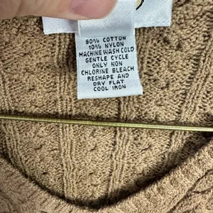 Talbots Cableknit Sweater Womens Small Brown Fisherman Quiet Luxury Old‎ Money thumbnail 3
