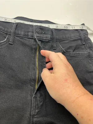 Mother The Hustler‎ Ankle Fray Women's 28 Black Not Guilty Bootcut Denim Jean thumbnail 12