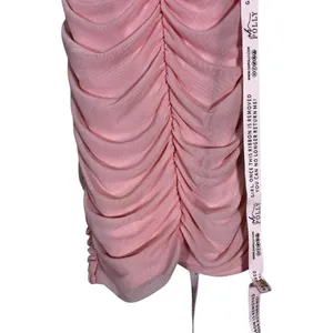 NWT Oh Polly Ruched Mesh Solid Mini Dress Blush Pink Coquette Keyhole Size 2 thumbnail 3