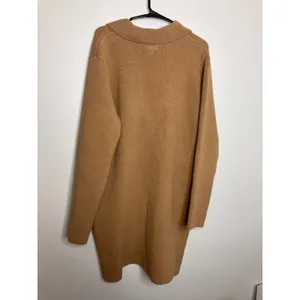 Liz Claiborne Cardigan Women M Brown Good Longline Open Front Pocket Sweater thumbnail 5