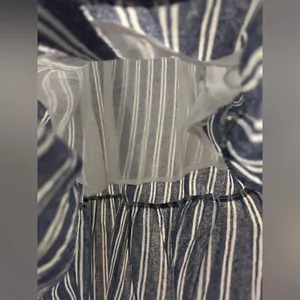 Emerson Fry Love Tomas Blue/White Striped Midi Dress size XS/S thumbnail 3