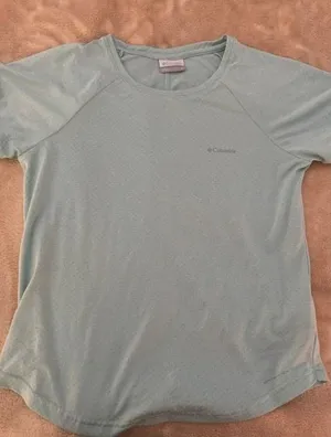 Columbia Omni-Wick Aqua Blue Mesh Short Sleeve‎ Active T-Shirt Womens Small (C) thumbnail 1