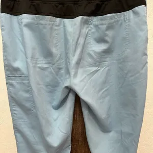Grey’s Anatomy Mia mid-rise scrub pants in blue thumbnail 9