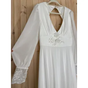 NWT Lulus Angelic Adoration White Backless Maxi Dress Wedding Bridal Bride Sz M thumbnail 3