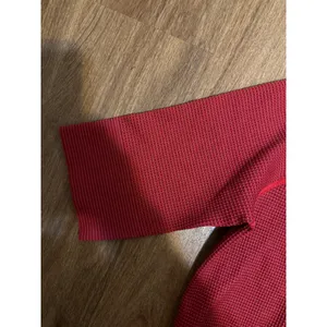 Fabletics Womens Red Waffle‎ Knit Full Zip Cropped Athletic Jacket Large NWT thumbnail 3