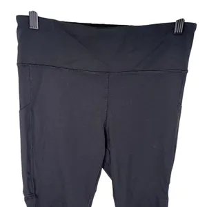 Vuori Stride Leggings Black High Rise Cropped Running Tight Pockets VW429 Size M thumbnail 2