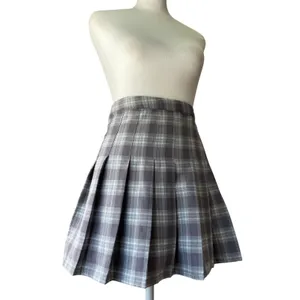 Aeropostale Gray & Blue Plaid Pleated Mini Skirt thumbnail 6