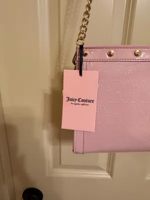 Juicy Couture Light Pink Bow Crossbody with Gold Chain thumbnail 2