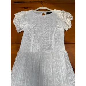 NWT Lulus Whimsical Spirit Ivory Lace Tiered Backless Midi Dress Engagement XS thumbnail 4