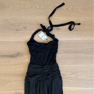 Showpo Maxi dress Halter neck Lace Melville Siuze US2 Black thumbnail 2