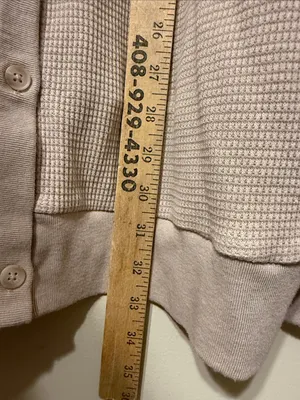 New Babaton Relaxed ThermalWaffle-Knit Button Front Cardigan - Mauve 2XL thumbnail 5