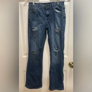 Calvin Klein Womens Flare Fit Distressed Jeans Size 27 thumbnail 2