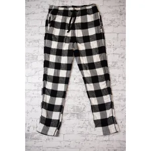 Hollister Sleep Womens Medium Black White Buffalo‎ Check Pajama Pants Relaxed thumbnail 2