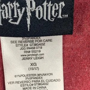 Harry Potter Womens Size XL Harry Potter Hogwarts Crest V-Neck Long Sleeve Shirt thumbnail 2