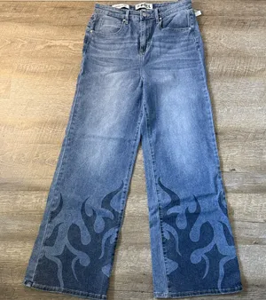 NWT PTCL Ethikal Brand Flame Wide Leg Jeans Size 29 thumbnail 1