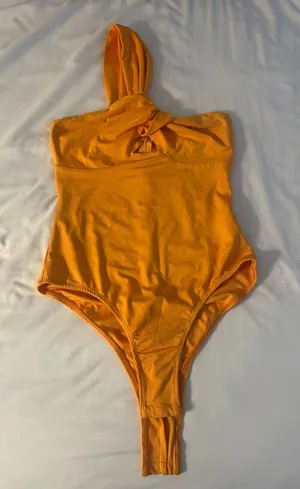 Princess Polly Orange One Shoulder Bodysuit thumbnail 1