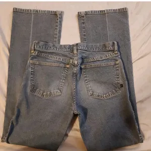 Abercrombie & Fitch light gray Boot Cut Jeans Sz 8 boho festival grunge rock EUC thumbnail 3