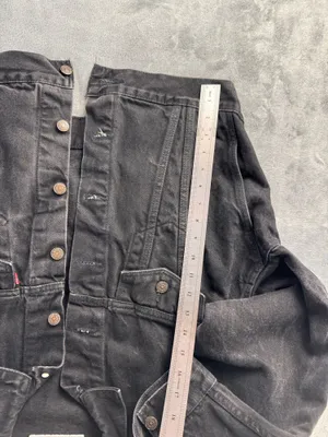 vintage 90s levi’s 77598-0260 black denim trucker jacket men’s M boxy thumbnail 16