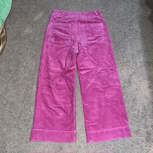 Anthropologie Maeve The Colette Corduroy‎ Ankle Cropped Wide Leg Pants Cream 27 thumbnail 5