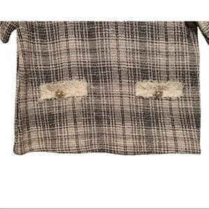 Designer Lea & Viola Tweed Top with Pearl Details Size Small Retail 110$ NWT thumbnail 15