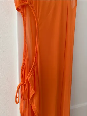 Sheer orange swim cover up - Women thumbnail 4