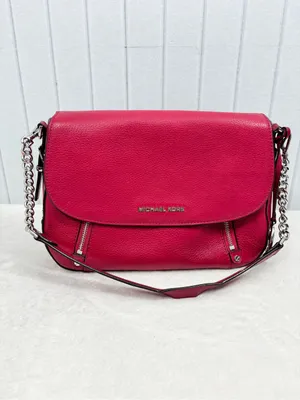 Michael Kors Handbag Bedford Legacy Leather Flap Crossbody Raspberry Pink thumbnail 3