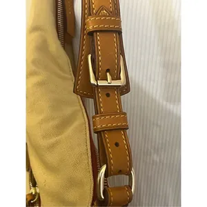 Dooney & Bourke Tan Brown Canvas Bag Leather Trim thumbnail 2