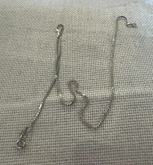 Lot a401 15 inch Italy 925 sterling silver necklace chain thumbnail 1