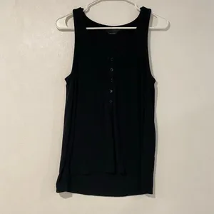HATCH Black Henley Tank Top Size s Sleeveless Maternity Relaxed Fit thumbnail 3