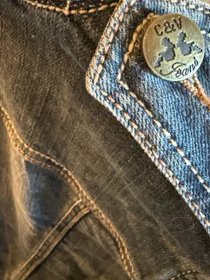 Chelsea & Violet denim jacket Military-Style Blue thumbnail 4