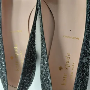$238 Kate Spade Womens Heels Size 7M Black Glitter Pumps Wedding Party Holiday thumbnail 13