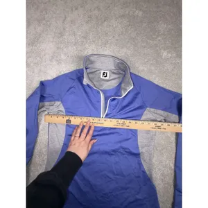 Women's FootJoy Quarter-Zip Long Sleeve‎ Sun ProtectionPullover Peach Size Small thumbnail 5