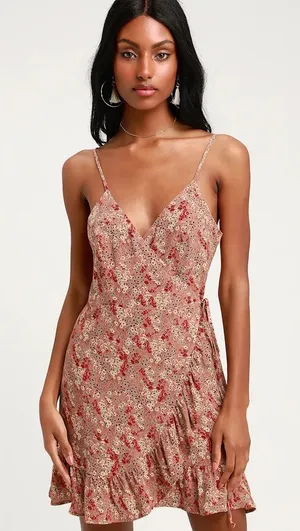 Intimately Free People All My Love floral wrap dress thumbnail 1