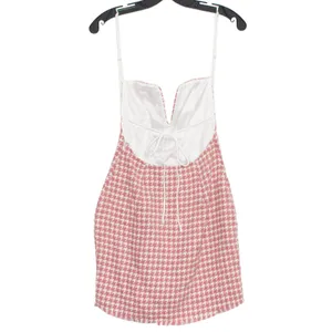 Bodycon Dress Mini Houndstooth Y2K Coquette Going Out‎ Party Club Girly Pink XS thumbnail 2