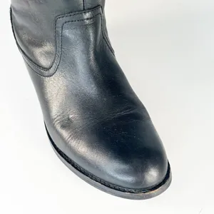 Aldo Black Leather Moto Motorcycle Buckle Ankle Boots Booties Women 7.5 thumbnail 10
