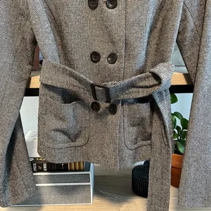 LOFT Tweed Button Placket Tie Waist Blazer, 6 thumbnail 3