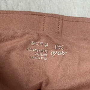 Aerie‎ Real Sunnie Wireless Bra 34B Dusty Rose Lace Strap Criss Cross Back 5707 thumbnail 3
