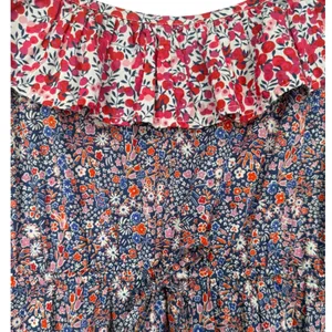 J.Crew Womens Liberty‎ Floral Mixed Print Tiered Ruffle Midi Dress Size Large thumbnail 7