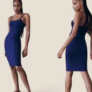 Dion Lee X Carbon38 navy Seamless Bodycon Dress | size xs-s workout active thumbnail 2