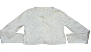 John Galt Brandy Melville‎ Gray Button Front Cropped Cardigan Sweater Womens S thumbnail 1
