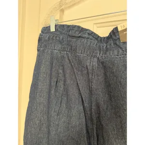 Who What Wear Womens 16 Dark Wash Denim High Rise Wide Leg Crop Pants NWT thumbnail 14