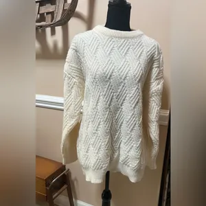 Aelfric Eden Vintage Oversized Cable Knit Sweater thumbnail 2