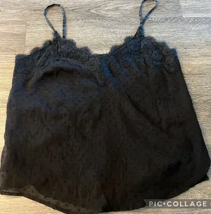 Abercrombie & Fitch Black Camisole with Lace thumbnail 1