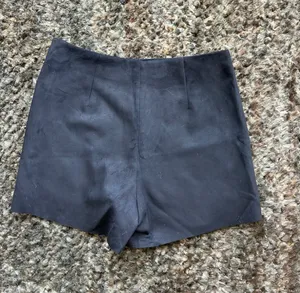 ZARA suede skort in black thumbnail 4