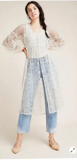 Anthropologie Maeve San-Michel Lace Duster thumbnail 1